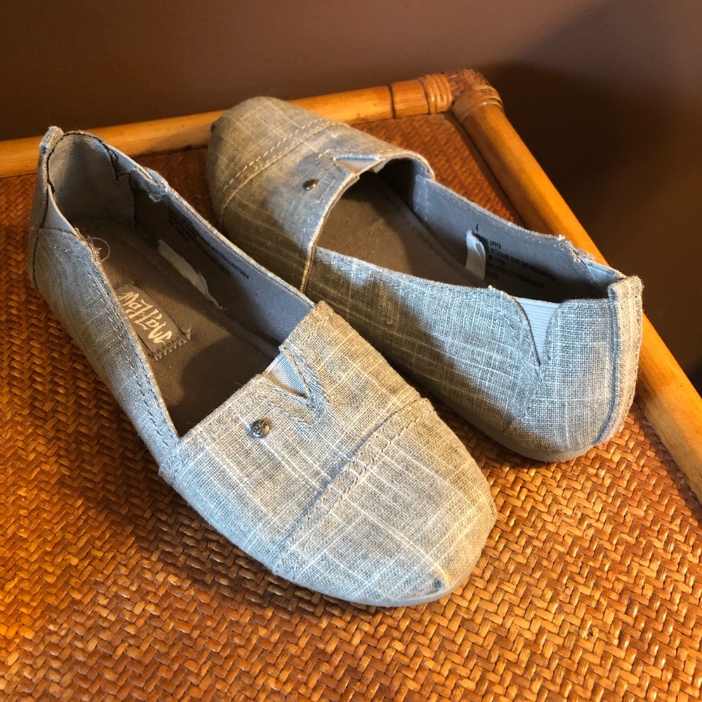 Mad Love Gray Lydia Canvas Casual Flats Loafers 4